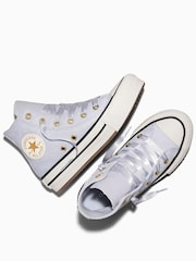 Converse Purple Chuck Taylor All Star Lift Platform Trainers - Image 5 of 5