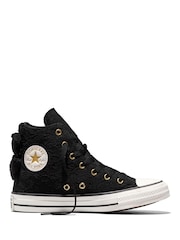 Converse Black Chuck Taylor All Star Bows and Lace High Trainers - Image 1 of 6