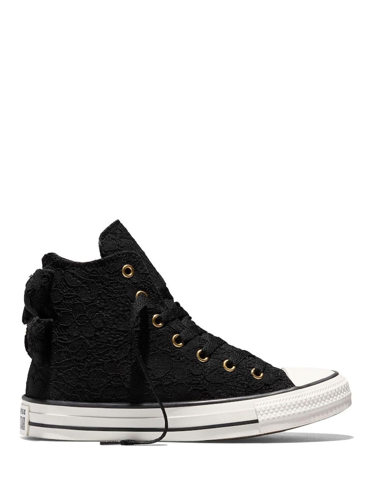 Converse Black Chuck Taylor All Star Bows and Lace High Trainers - Image 2 of 6