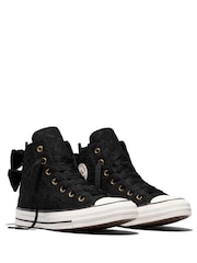 Converse Black Chuck Taylor All Star Bows and Lace High Trainers - Image 5 of 6