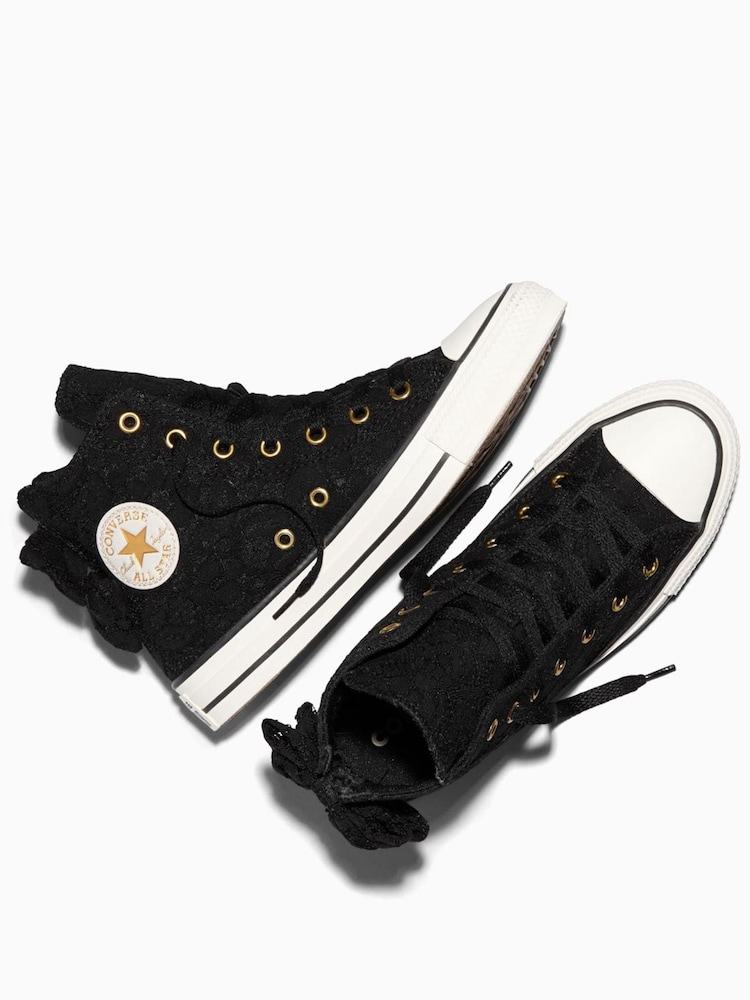 Converse Black Chuck Taylor All Star Bows and Lace High Trainers - Image 6 of 6