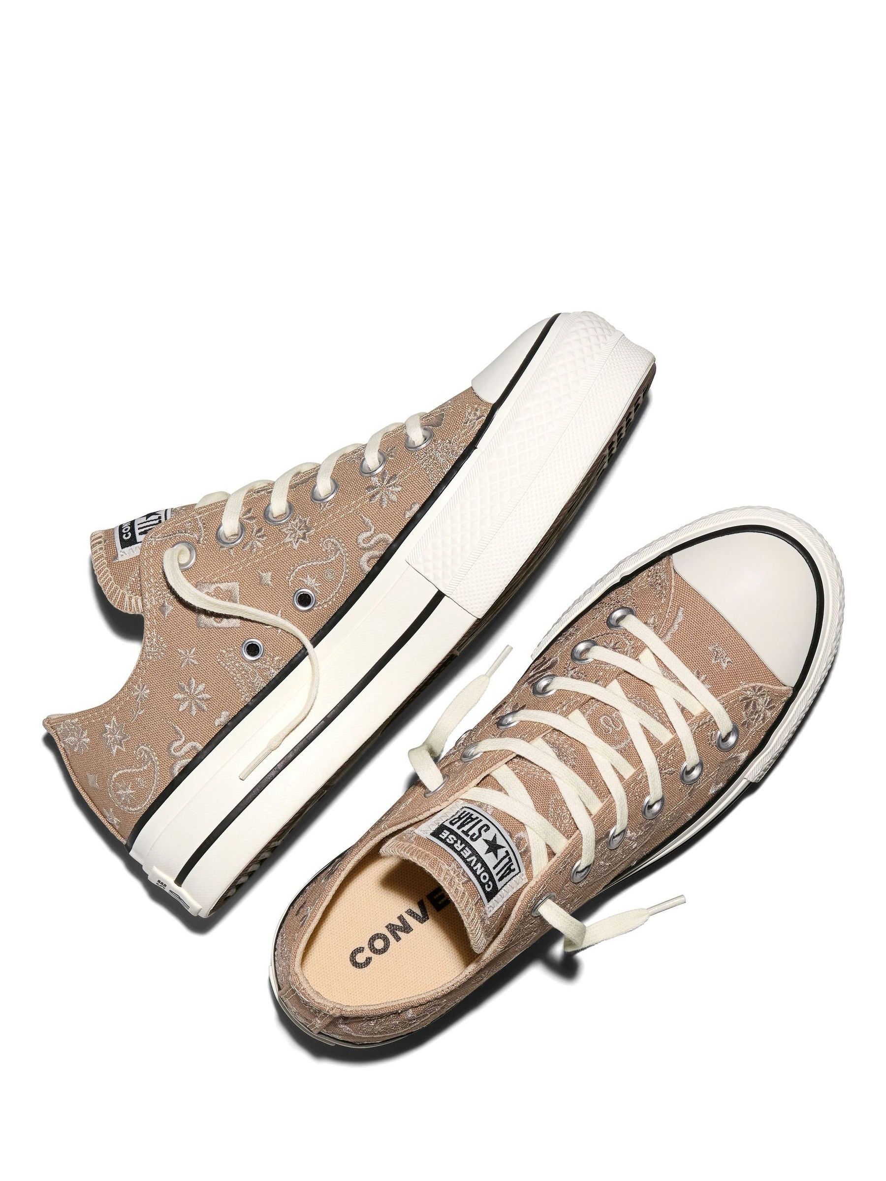 Buy Converse Natural Chuck Taylor All Star Lift Paisley Trainers