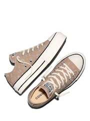 Converse Natural Chuck Taylor All Star Lift Paisley Trainers - Image 3 of 5