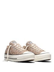 Converse Natural Chuck Taylor All Star Lift Paisley Trainers - Image 5 of 5