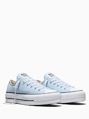 Converse Blue Chuck Taylor All Star Lift Platform Trainers - Image 3 of 4