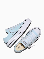 Converse Blue Chuck Taylor All Star Lift Platform Trainers - Image 4 of 4