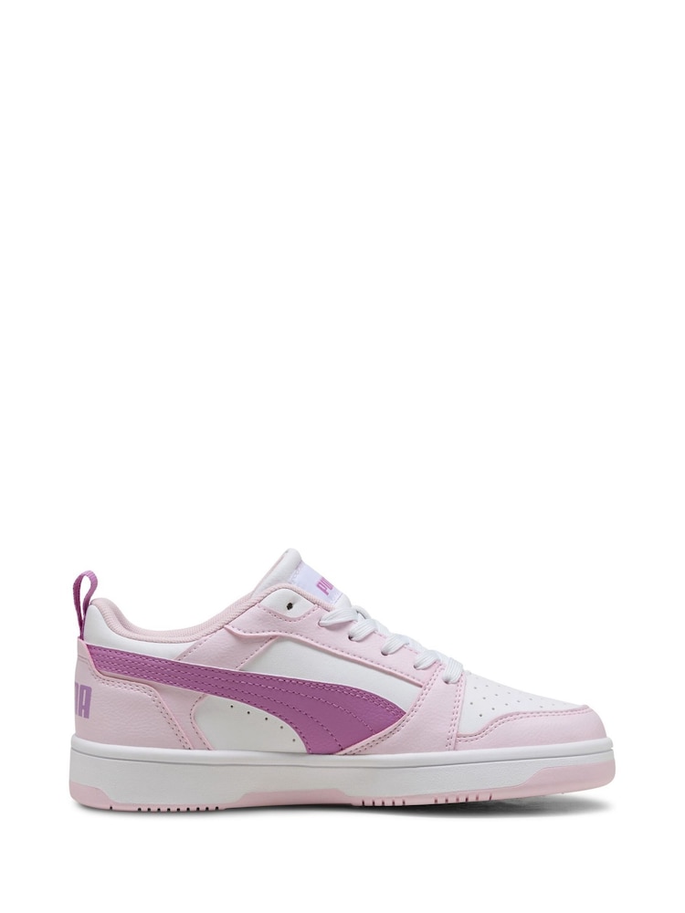 Puma Pink Rebound V6 Lo Youth Trainers - Image 1 of 6