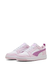 Puma Pink Rebound V6 Lo Youth Trainers - Image 3 of 6