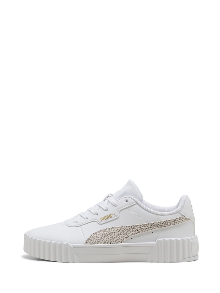 Puma White Carina 3.0 Topcat Sneakers - Image 2 of 6