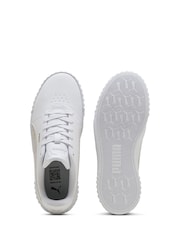 Puma White Carina 3.0 Topcat Sneakers - Image 4 of 6