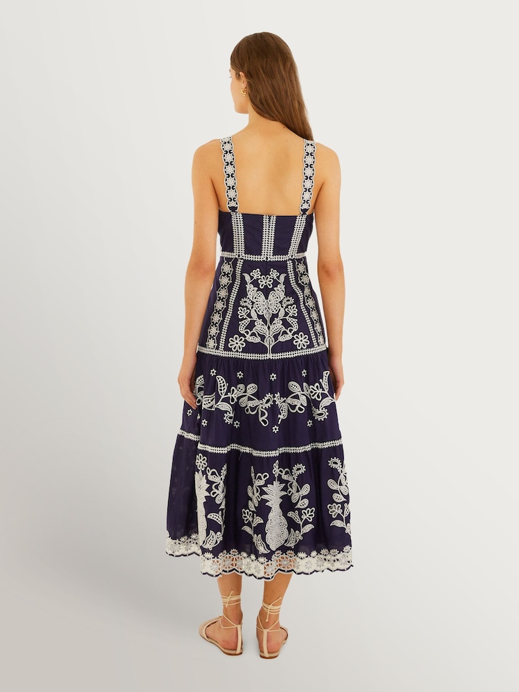 Farm Rio Richilleu 中长连衣裙 - 3的图像3｝