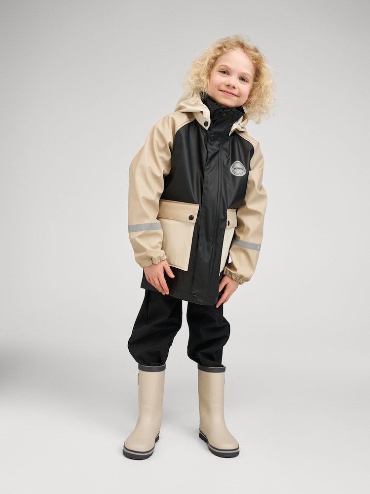 Reima Black Waterproof Raincoat Suihku - Image 1 of 4