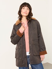 FatFace Kent Brown Barn Jacket - Image 1 of 7