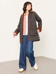 FatFace Kent Brown Barn Jacket - Image 4 of 7