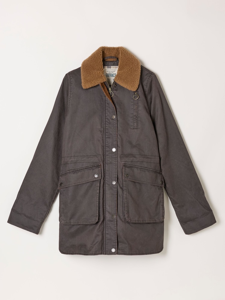 FatFace Kent Brown Barn Jacket - Image 7 of 7