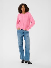 Kaffe Pink Niel Long Sleeve Knit Cardigan - Image 3 of 6