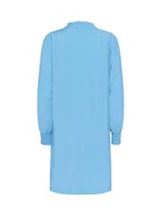 Kaffe Blue Loni V-Neck Long Sleeve Midi Dress - Image 6 of 6