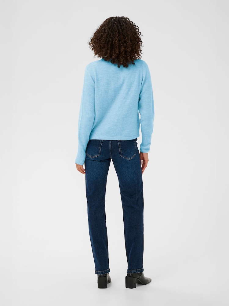Kaffe Blue Niel Long Sleeve Knit Cardigan - Image 2 of 6