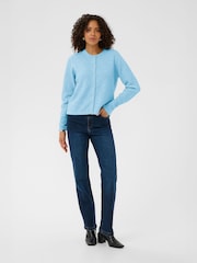 Kaffe Blue Niel Long Sleeve Knit Cardigan - Image 4 of 6