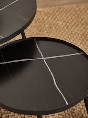 Julian Bowen Black Nolan Nesting Coffee Table - Image 3 of 7