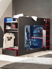 Julian Bowen Black  Red Impact Gaming Bunk - Image 1 of 7
