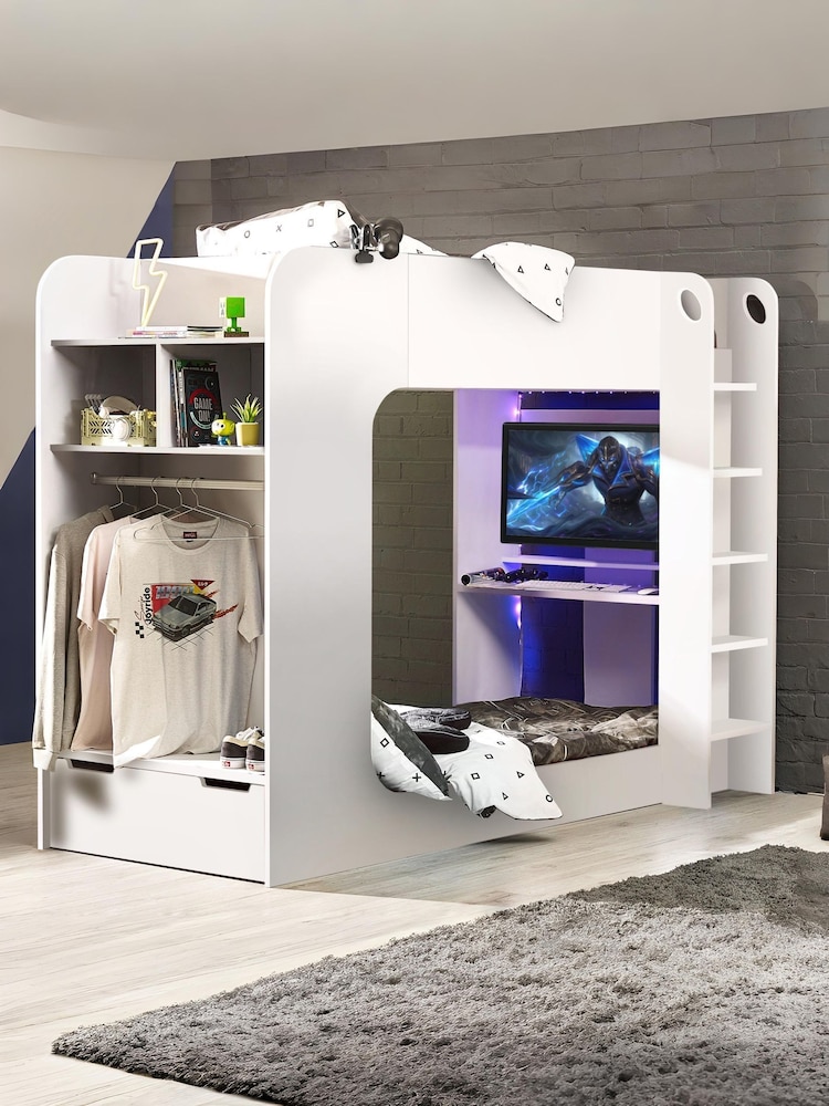 Julian Bowen White Impact Gaming Bunk - Image 1 of 2