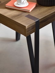 Julian Bowen Rustic Wood Effect Troy Lamp Table - Image 2 of 7