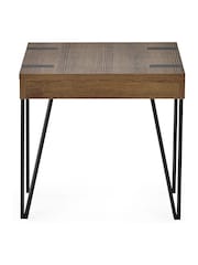 Julian Bowen Rustic Wood Effect Troy Lamp Table - Image 6 of 7