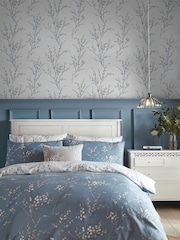 Laura Ashley Seaspray Pussy Willow A4 Wallpaper Sample - Image 1 of 4