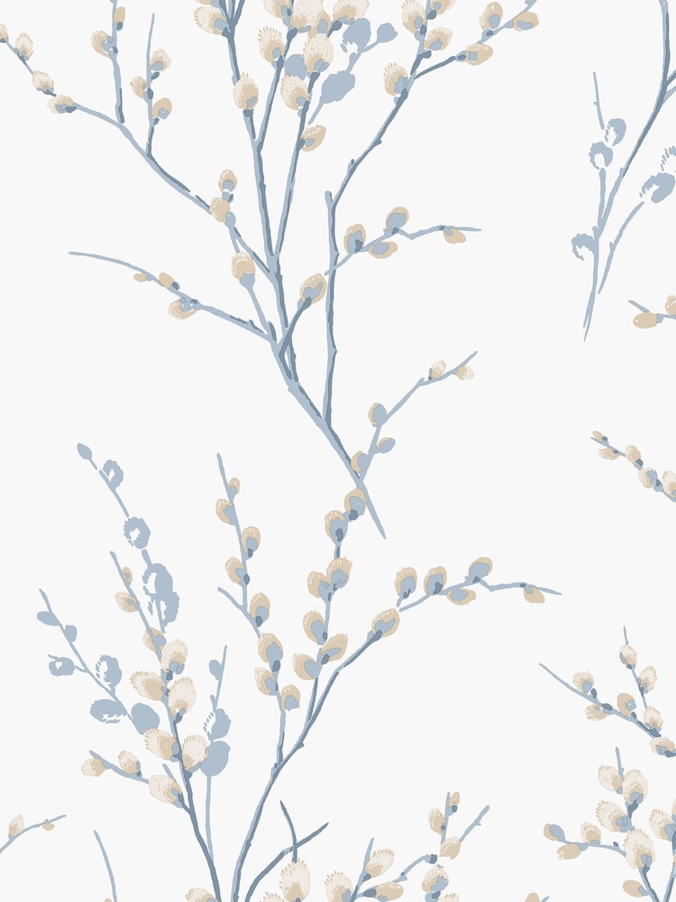 Laura Ashley Seaspray Pussy Willow A4 Wallpaper Sample - Image 2 of 4