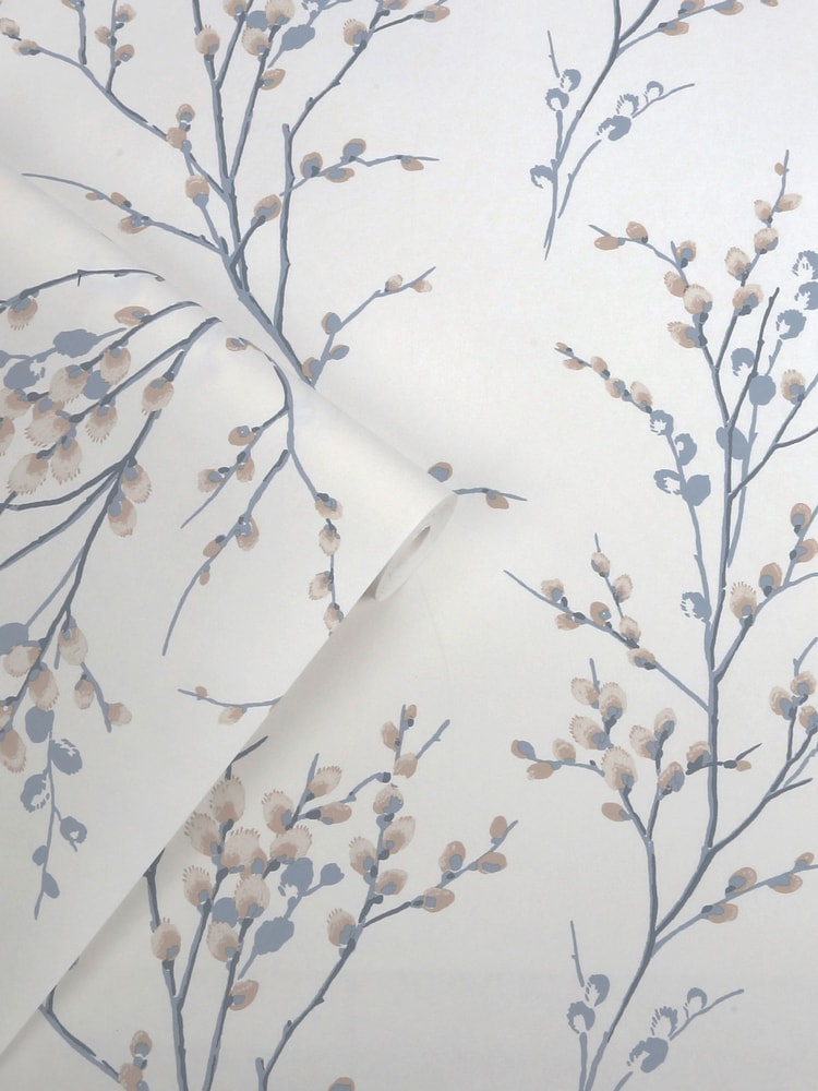 Laura Ashley Seaspray Pussy Willow A4 Wallpaper Sample - Image 4 of 4