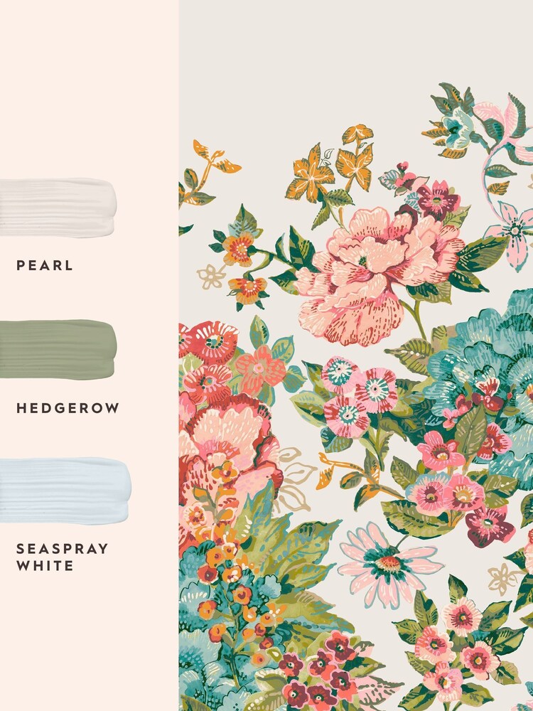 Laura Ashley Multi Lavington Blooms A4 Mural Sample - Image 4 of 4