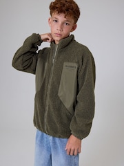 smALLSAINTS Khaki Green Underground Fleece - Image 1 of 12