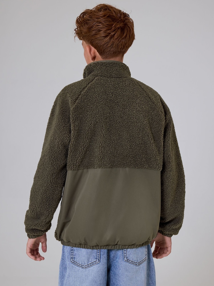 smALLSAINTS Khaki Green Underground Fleece - Image 2 of 12 smALLSAINTS Khaki Green Underground Fleece - Image 2 of 12
