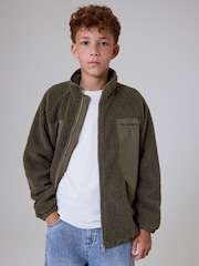 smALLSAINTS Khaki Green Underground Fleece - Image 3 of 12