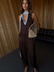 Never Fully Dressed Brown Naomi Satin Ballon Trousers - Image 3 of 4
