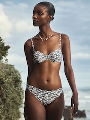 Cream/Navy Blue Sardine Brazilian Bikini Bottoms - Image 4 of 7