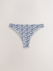 Cream/Navy Blue Sardine Brazilian Bikini Bottoms - Image 5 of 7