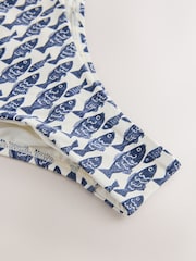 Cream/Navy Blue Sardine Brazilian Bikini Bottoms - Image 7 of 7