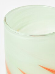 Oliver Bonas Multi Candela Green & Orange Glass Vase - Image 2 of 5