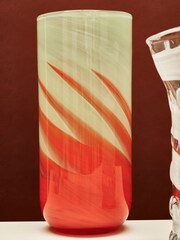 Oliver Bonas Multi Candela Green & Orange Glass Vase - Image 5 of 5