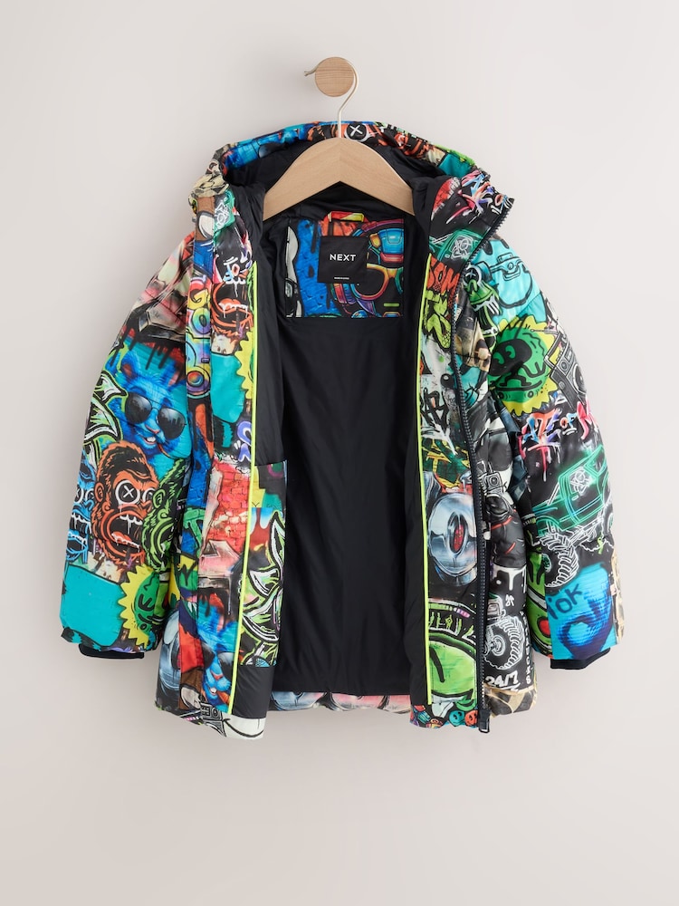 Graffiti Print - Padded Coat (3-17yrs) - 7এর মধ্যে 2 ছবি