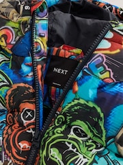 Graffiti Print - Padded Coat (3-17yrs) - 7এর মধ্যে 5 ছবি