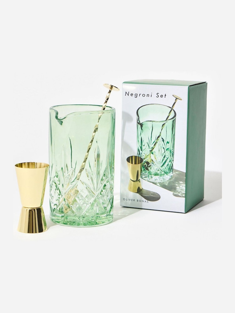 Oliver Bonas Green Negroni Cocktail Gift Set - Image 2 of 5 Oliver Bonas Green Negroni Cocktail Gift Set - Image 2 of 5