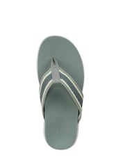 Grün - Vionic Indigo Normale Passform Zehensteg-Sandalen mit Fußgewölbestütze - Bild 6 von 7