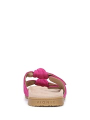 Vionic Pink Elara Wide Fit Arch Support Slides - Image 4 of 7