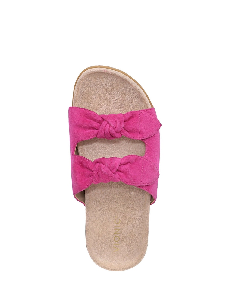 Vionic Pink Elara Wide Fit Arch Support Slides - Image 7 of 7 Vionic Pink Elara Wide Fit Arch Support Slides - Image 7 of 7