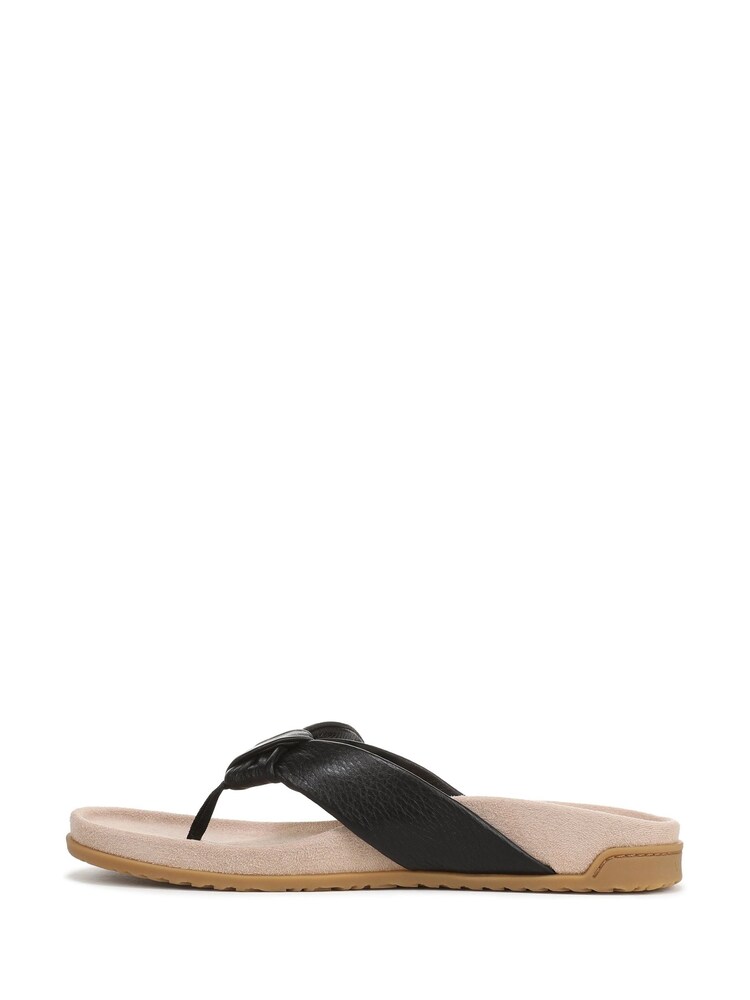 Vionic Black Wide Fit Arch Support Toe Post Sandals - Image 2 of 7 Vionic Black Wide Fit Arch Support Toe Post Sandals - Image 2 of 7