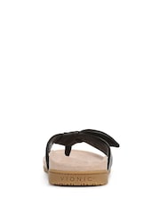 Negru - Vionic Wide Fit Arch Support Toe Post Sandals - Imaginea 5 din 7