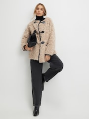 River Island Borg Duffle Fleece Jacket - Bild 2 von 4